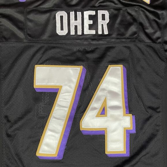 Reebok On Field NFL Baltimore Ravens Michael Oher #74 Alt Jersey Size 48 Men’s L - Picture 4 of 8